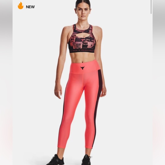 Under armor x Dwayne Johnson leggings - pink - small - NWT - Picture 5 of 7